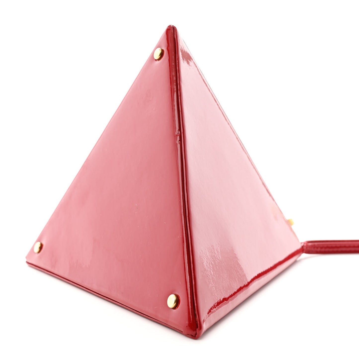 Patent Pyramid Clutch Rouge Eros