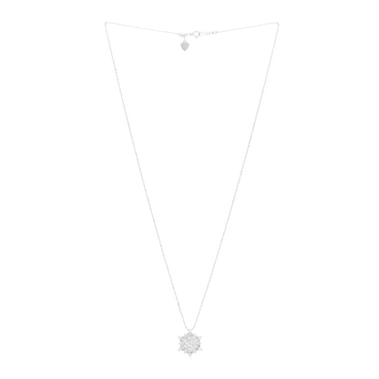 Roberto Coin PARKER & WEST BY FASHIONPHILE 18K White Gold Diamond .78ctw Halo Pendant Necklace 3 of 5