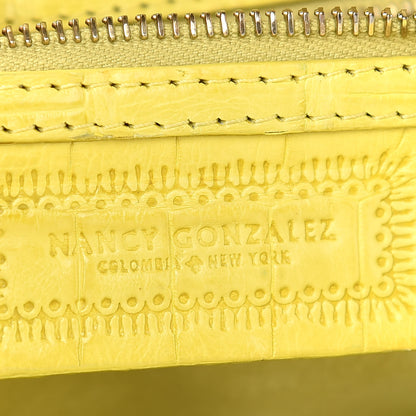Nancy Gonzalez Crocodile Tote Yellow 7 of 11