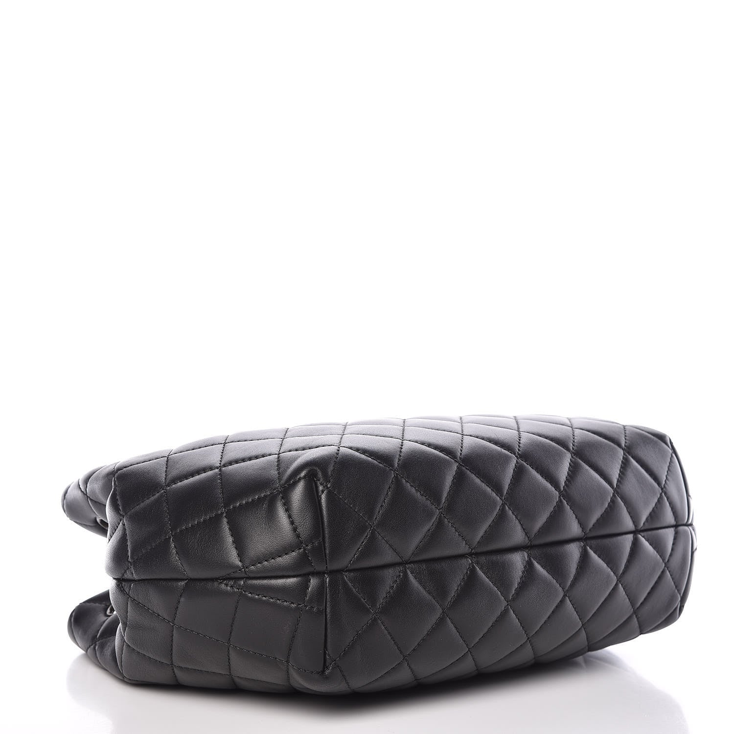 Chanel Lambskin Quilted Accordion Tote Black 4 of 10