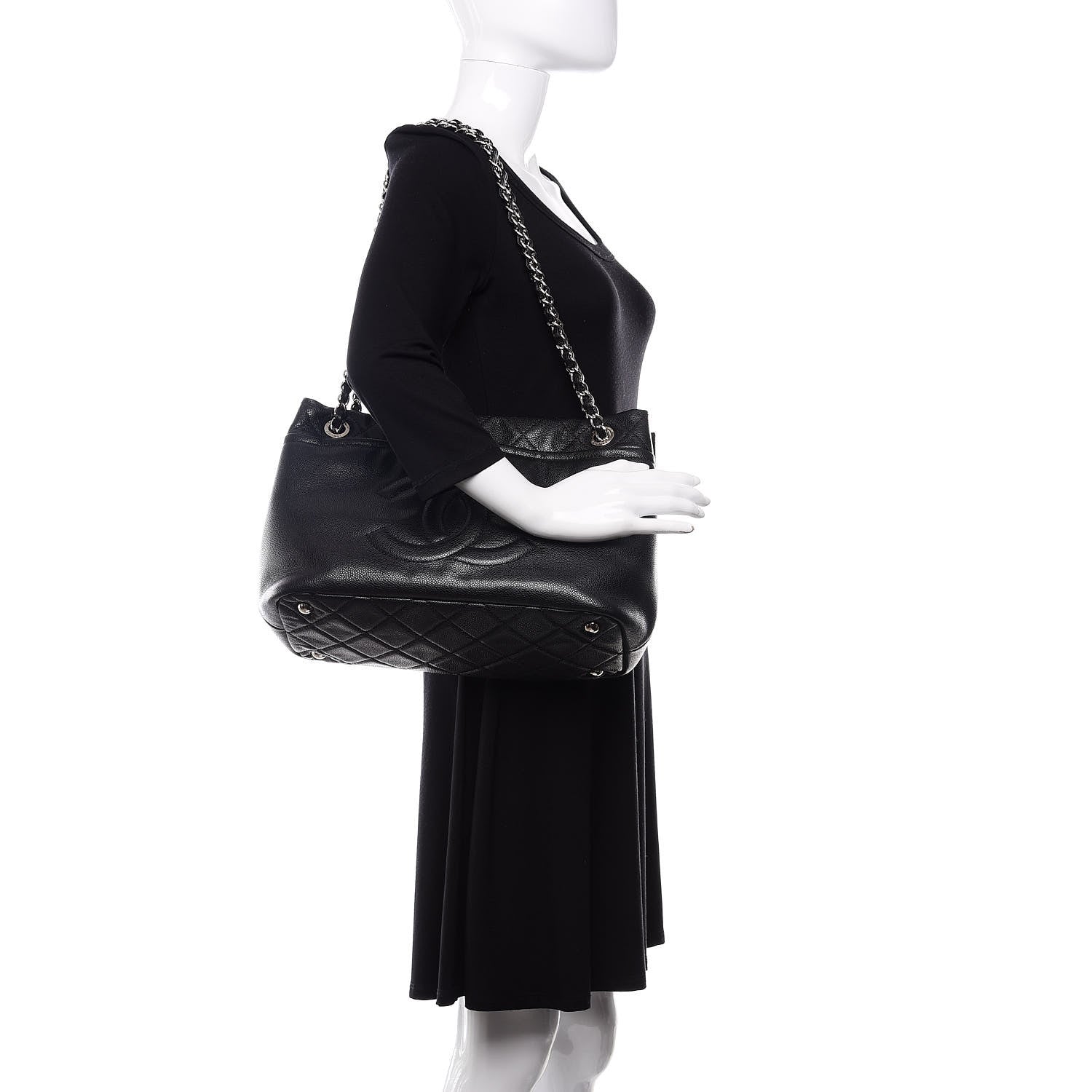 Chanel Caviar Timeless CC Soft Tote Black 2 of 10