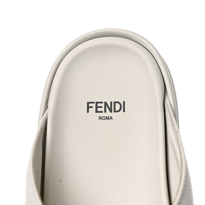 Fendi Vitello Womens Fendigraphy Slide Sandals 35 White Ice 7 of 9