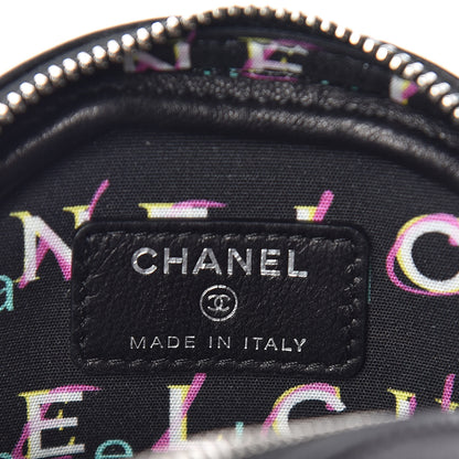 Chanel Lambskin Quilted Zip Around Classic Coin Purse Black 6 of 10