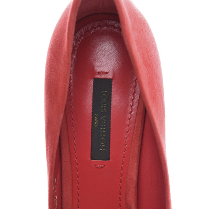 Louis Vuitton Suede Catania Pumps 36.5 Red 7 of 11