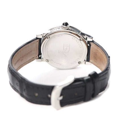 David Yurman Stainless Steel Alligator Diamond Bezel 30mm Classic Quartz Watch Black 4 of 5