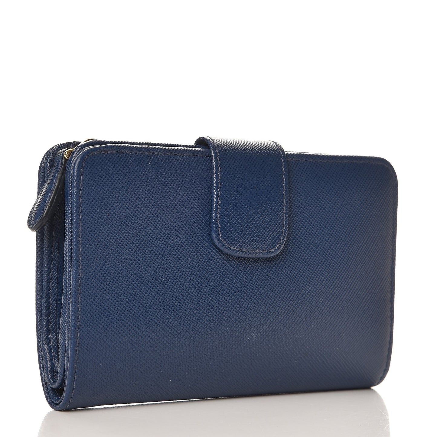 Saffiano Metal Compact Wallet Bleuette