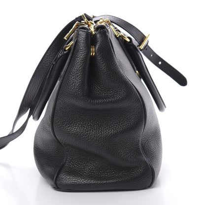 Prada Vitello Daino Tote Black 16 of 17