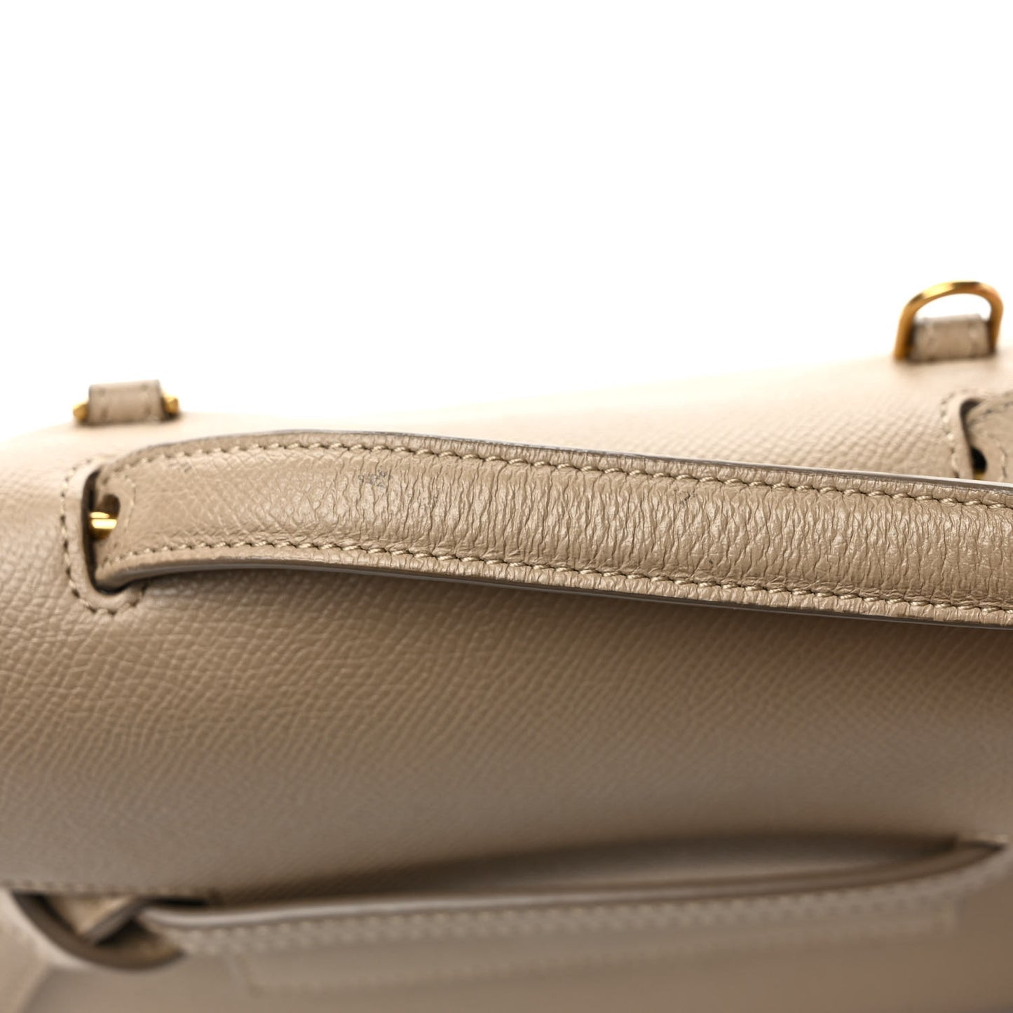 Grained Calfskin Nano Belt Bag Light Taupe