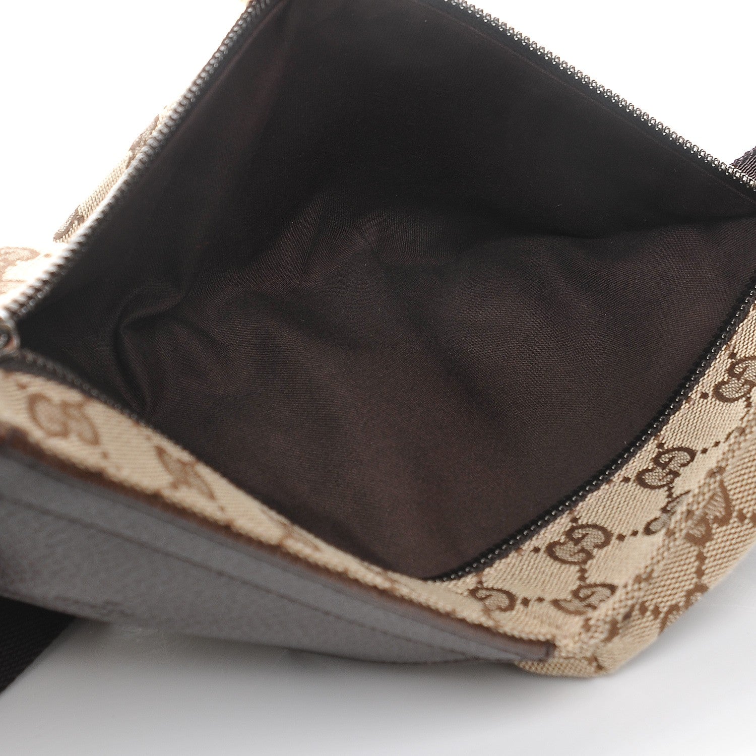 Gucci GG Monogram Double Pocket Belt Bag Dark Brown 5 of 7