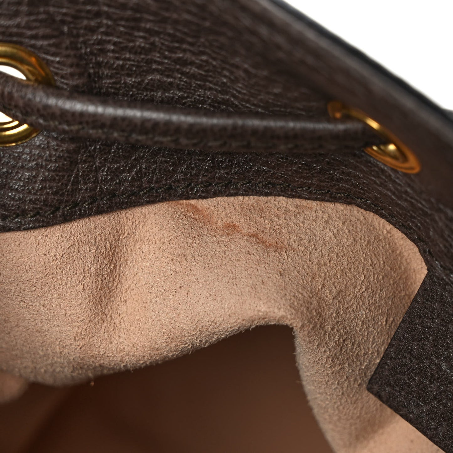 GG Supreme Monogram Web Mini Ophidia Bucket Bag Brown