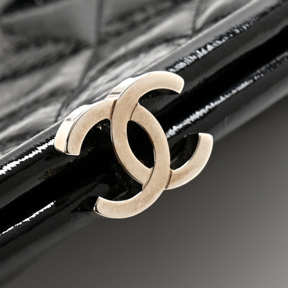 Chanel Distressed Patent Quilted Timeless Black 8 of 8