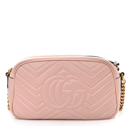 Gucci Calfskin Matelasse Small GG Marmont Chain Shoulder Bag Perfect Pink 11 of 11