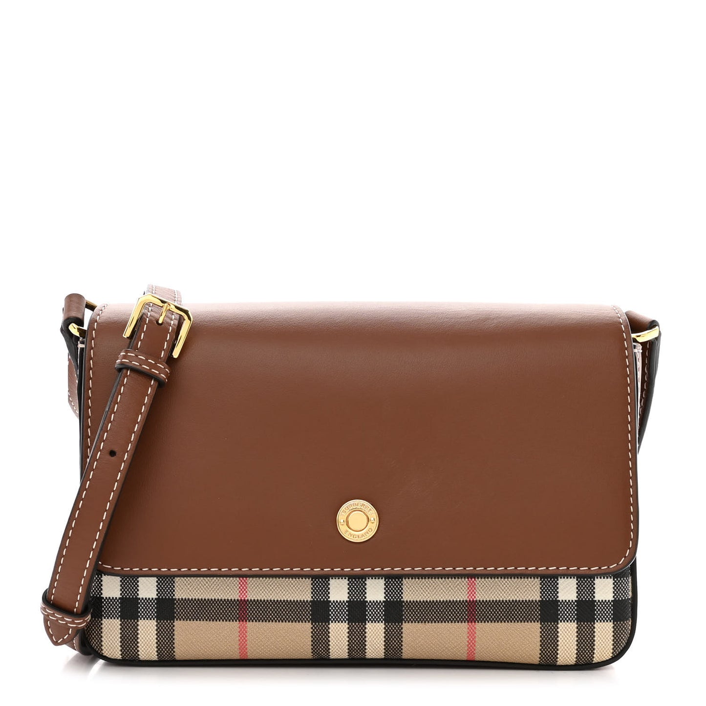 Calfskin Vintage Check New Hampshire Bag Archive Beige Tan