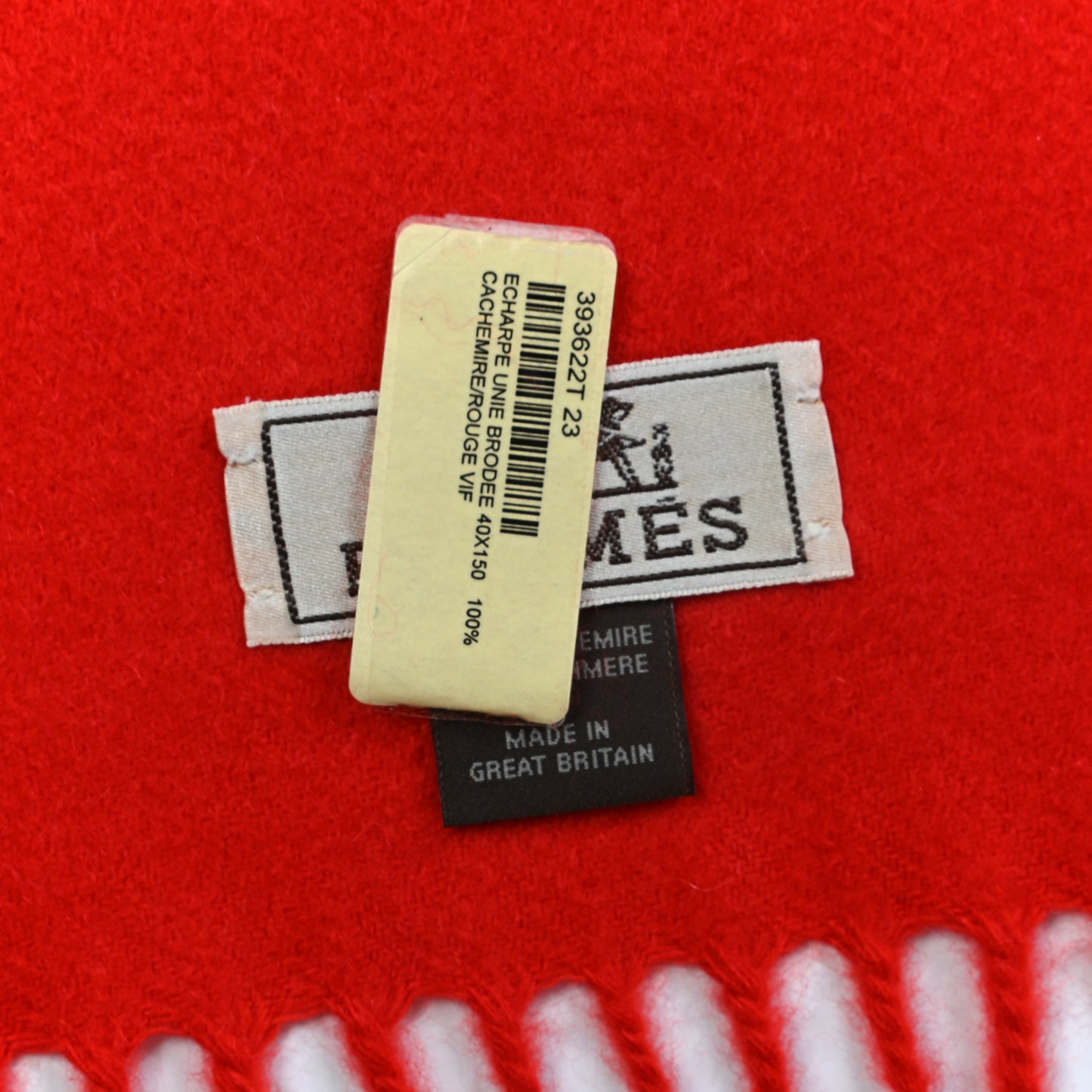 Cashmere Fringe Scarf Rouge Vif