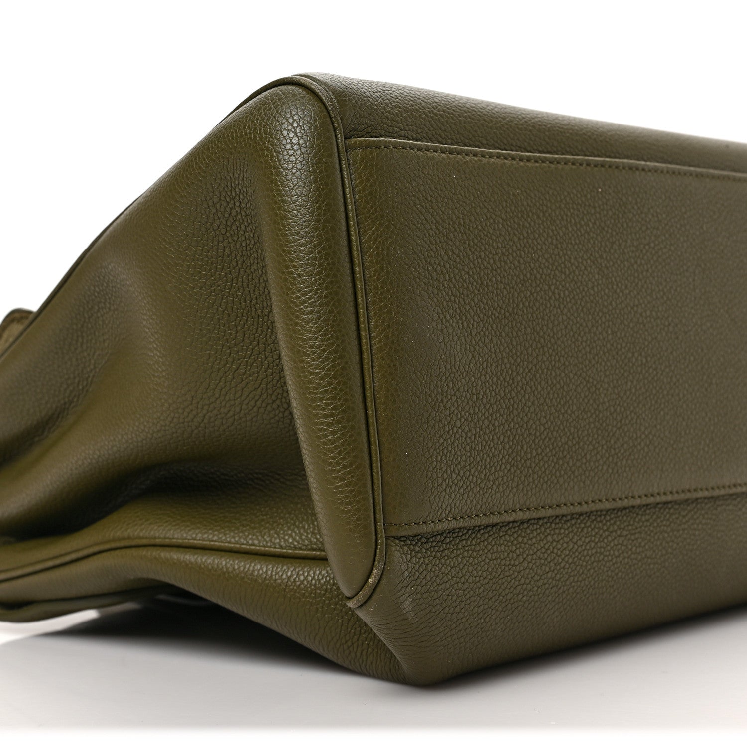 Celine Grained Calfskin Medium Soft 16 Bag Dark Olive 7 of 8