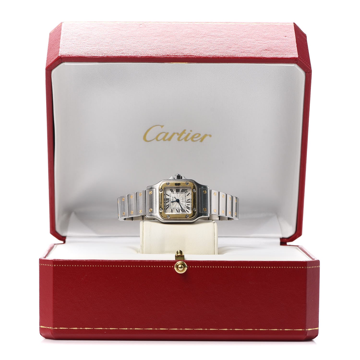 Cartier Stainless Steel 18K Yellow Gold 24mm Santos De Cartier Galbee Automatic Watch 6 of 6