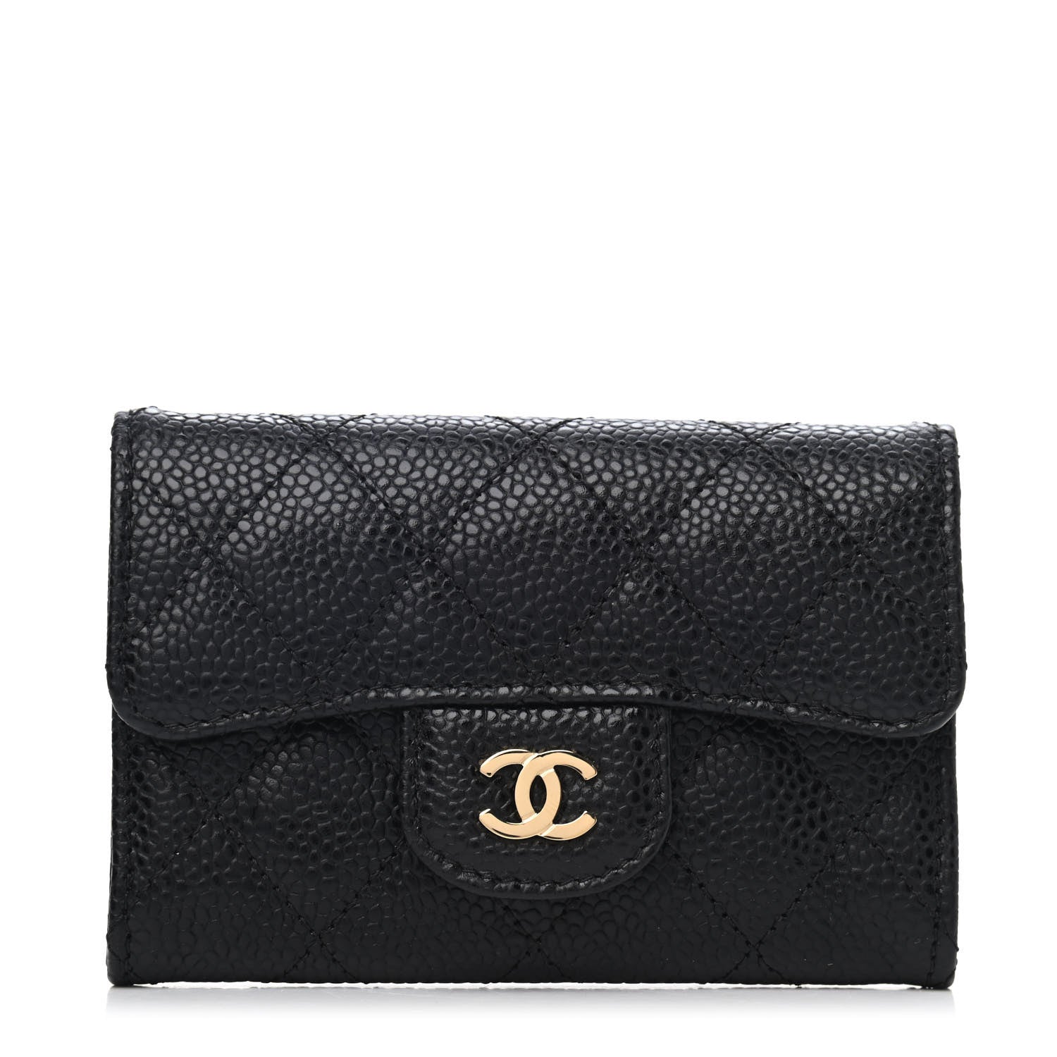 Chanel Caviar Quilted Flap Card Holder Black 1 of 4