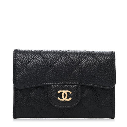 Chanel Caviar Quilted Flap Card Holder Black 1 of 4