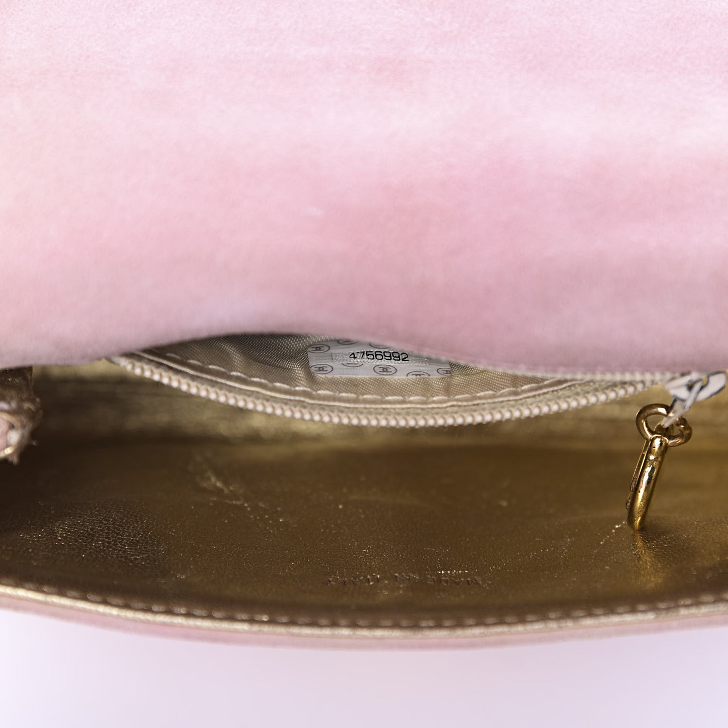 Suede Camellia Mini Flap Pink