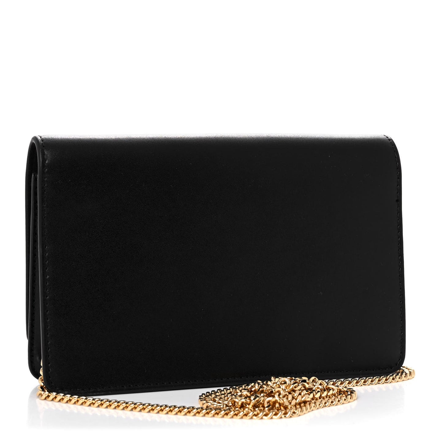 Vitello Liberty Fun Fair Metal Studded Tube Wallet on Chain Black Multicolor