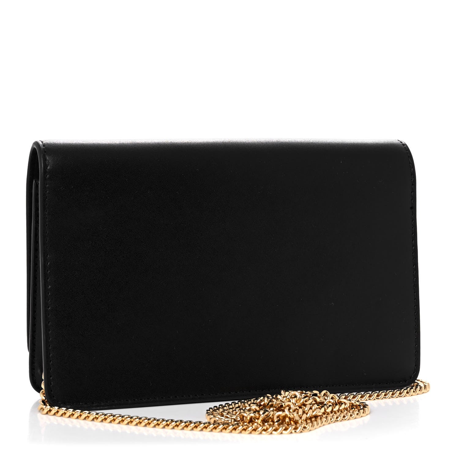 Fendi Vitello Liberty Fun Fair Metal Studded Tube Wallet on Chain Black Multicolor 2 of 8