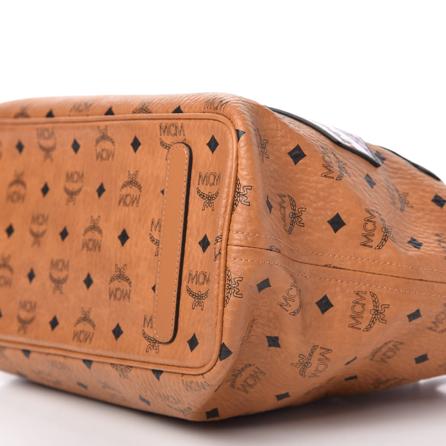 Visetos Medium Anya Essential Victory Patch Shopper Tote Cognac