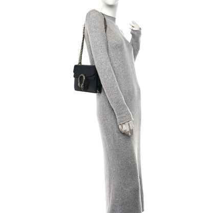 Gucci Calfskin Mini Dionysus Shoulder Bag Black 2 of 12