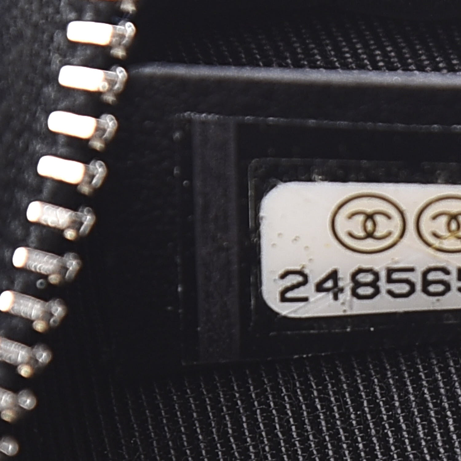 Chanel Iridescent Caviar Quilted Zip Around Classic Coin Purse Black 6 of 7