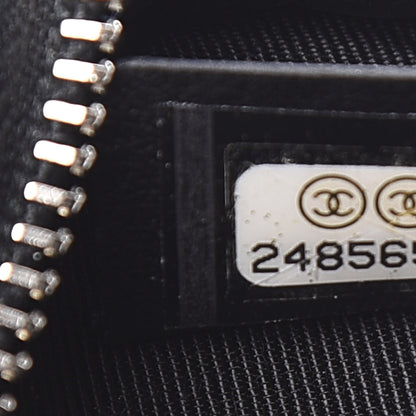 Chanel Iridescent Caviar Quilted Zip Around Classic Coin Purse Black 6 of 7