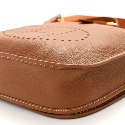 Hermes Taurillon Clemence Evelyne III PM Gold 10 of 10