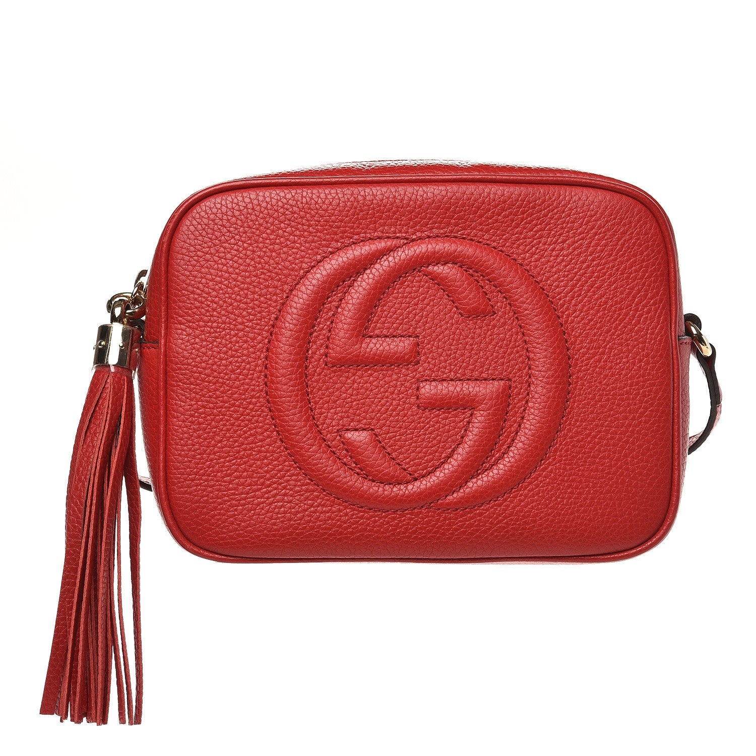 Gucci Pebbled Calfskin Small Soho Disco Bag Tabasco Red 1 of 7