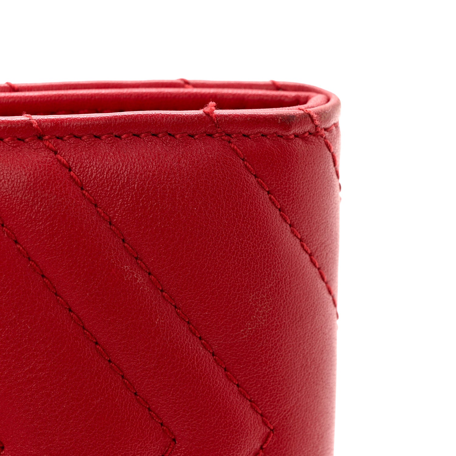 Gucci Calfskin Matelasse Mini GG Marmont Chain Wallet Hibiscus Red 11 of 11