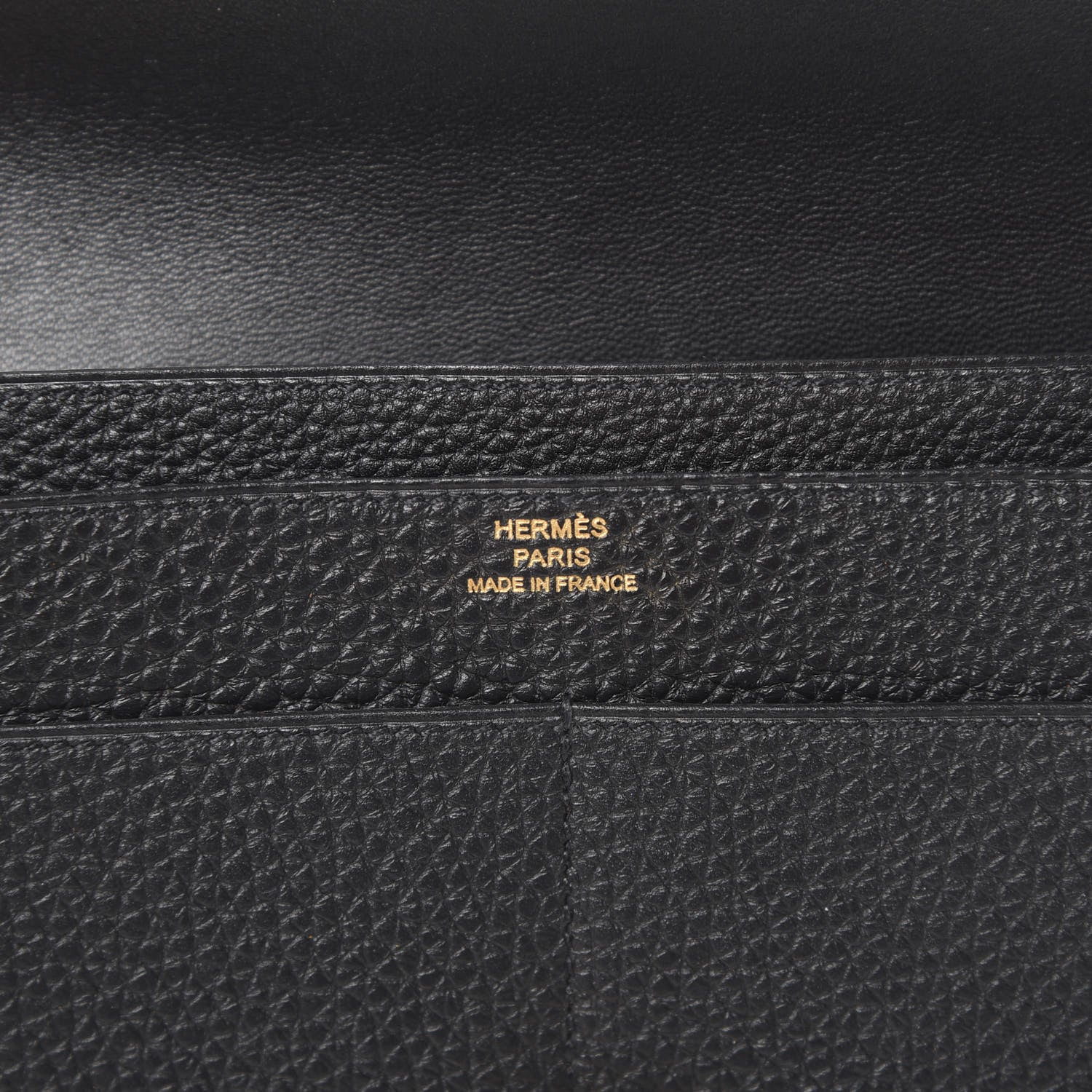 Hermes Togo Dogon Duo Wallet Black 6 of 10