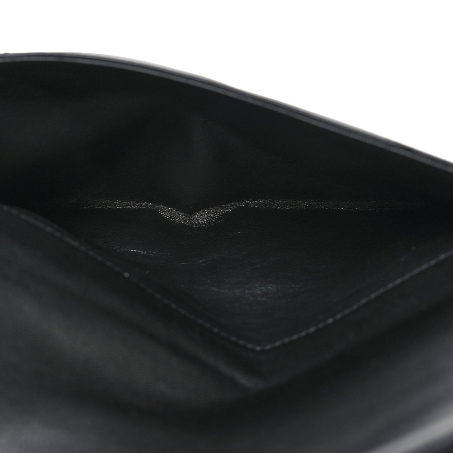 Lambskin Matelasse Chevron Monogram Sulpice Chain Wallet Black