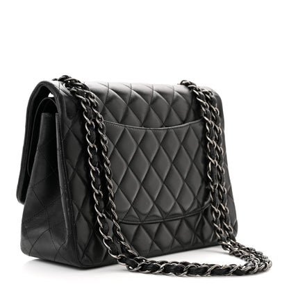 Chanel Lambskin Quilted Jumbo Double Flap Black 3 of 12