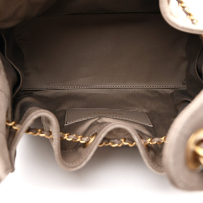 Chanel Suede Quilted Small Chanel 25 Handbag Dark Grey 5 of 11