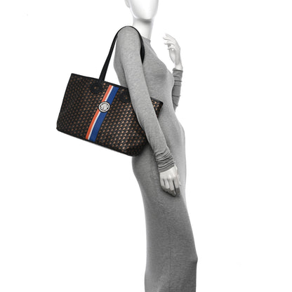 Moynat Grained Calfskin Canvas 1920 Oh! Tote Ruban MM Carbon Bronze 2 of 10