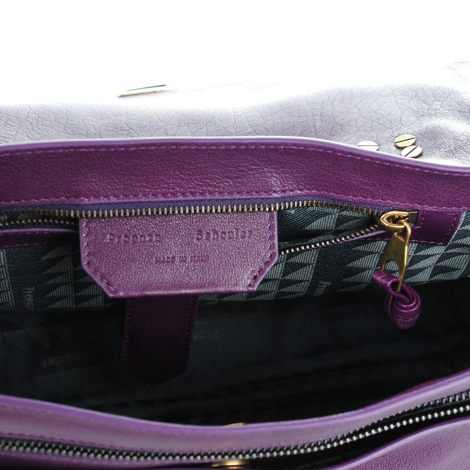 Proenza Schouler Lambskin Medium PS1 Satchel Grape Jam 6 of 7