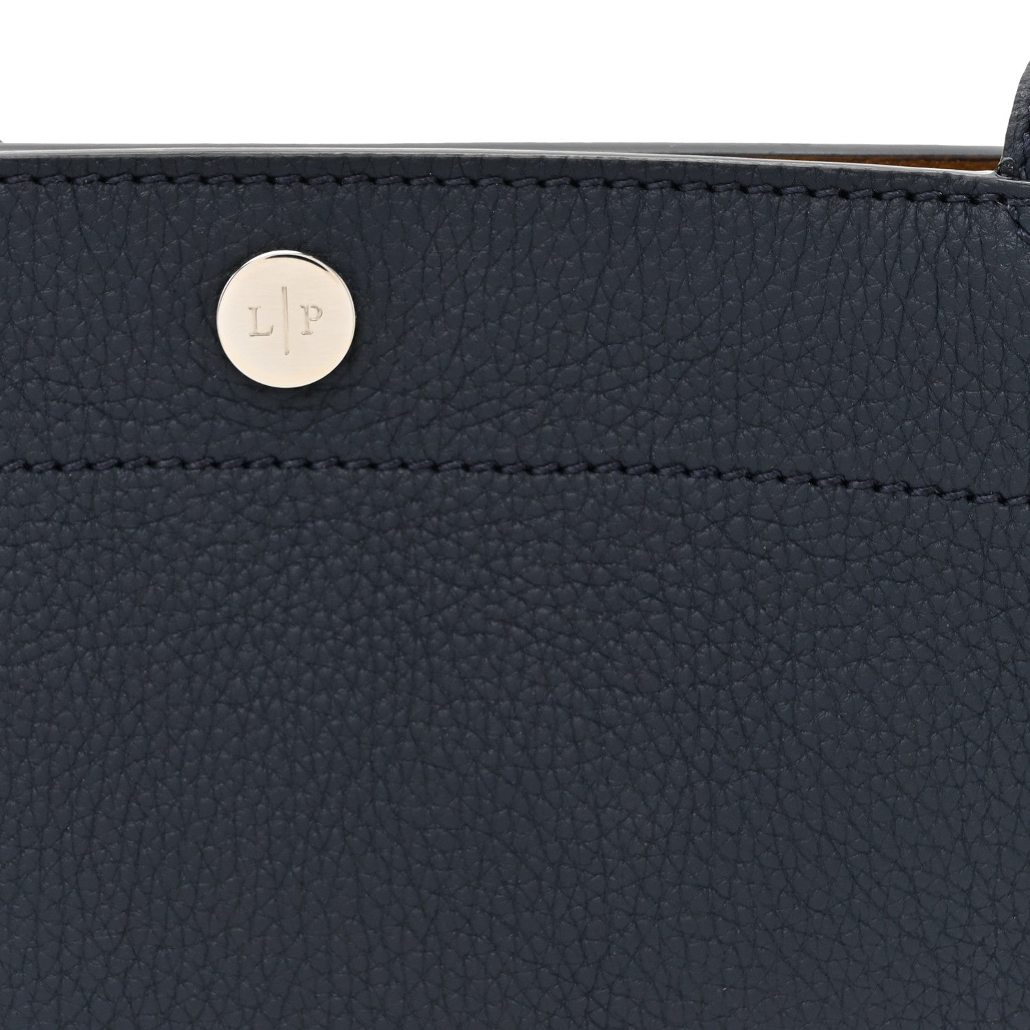 Loro Piana Grained Calfskin Milky Way Shoulder Bag Navy Blue 7 of 11