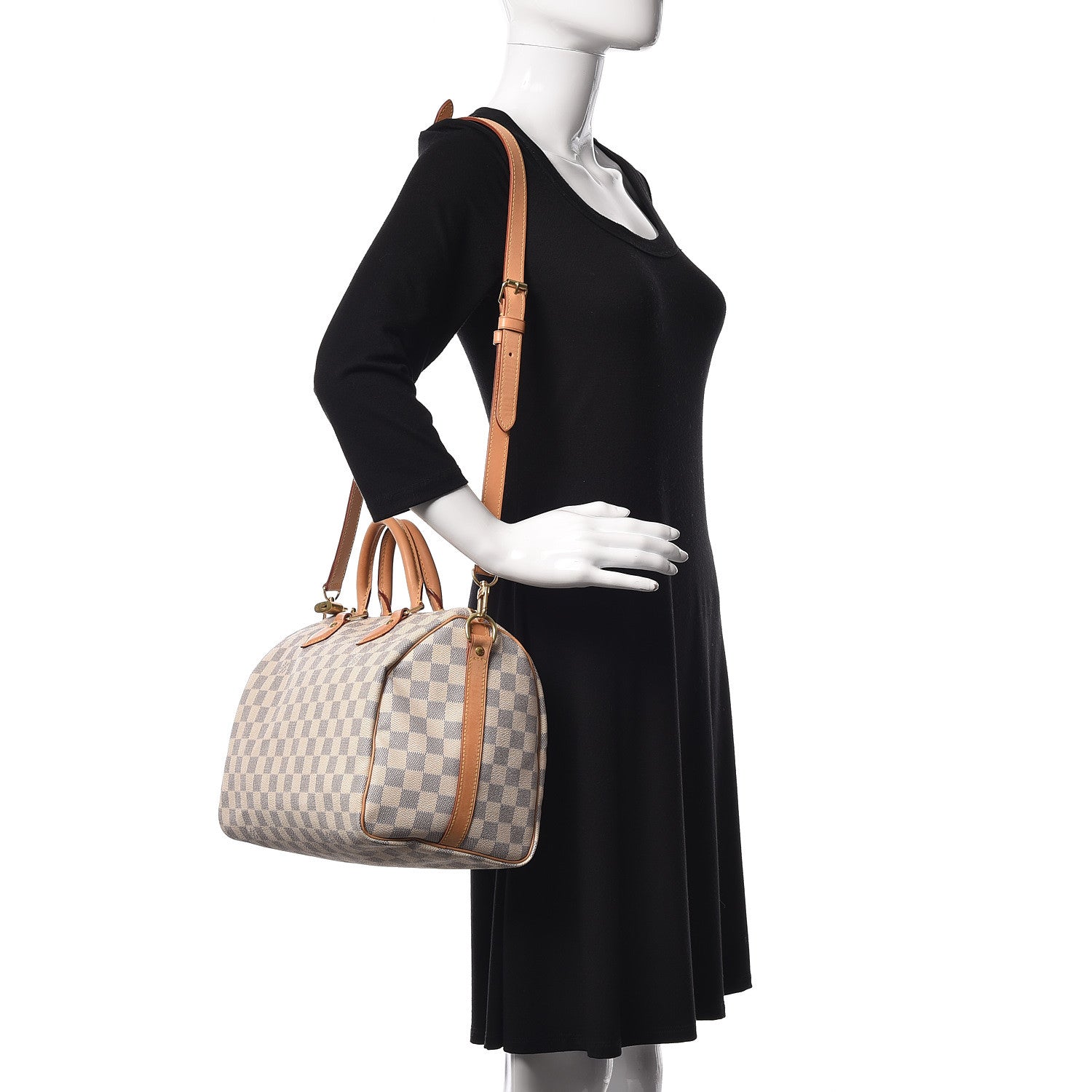 Louis Vuitton Damier Azur Speedy Bandouliere 30 3 of 10