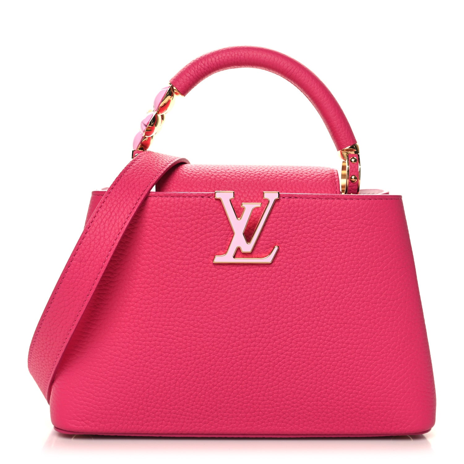 Louis Vuitton LV X TM Taurillon Cherry Blossom BB Capucines Pink