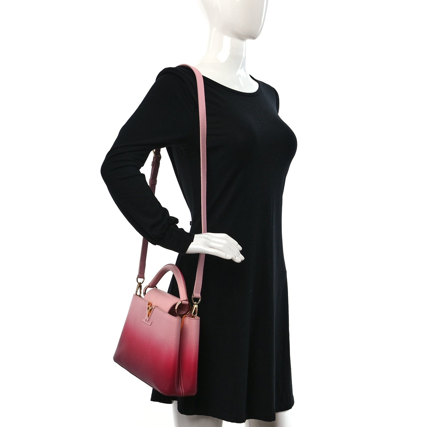 Louis Vuitton Taurillon Gradient Capucines BB Pink 3 of 9