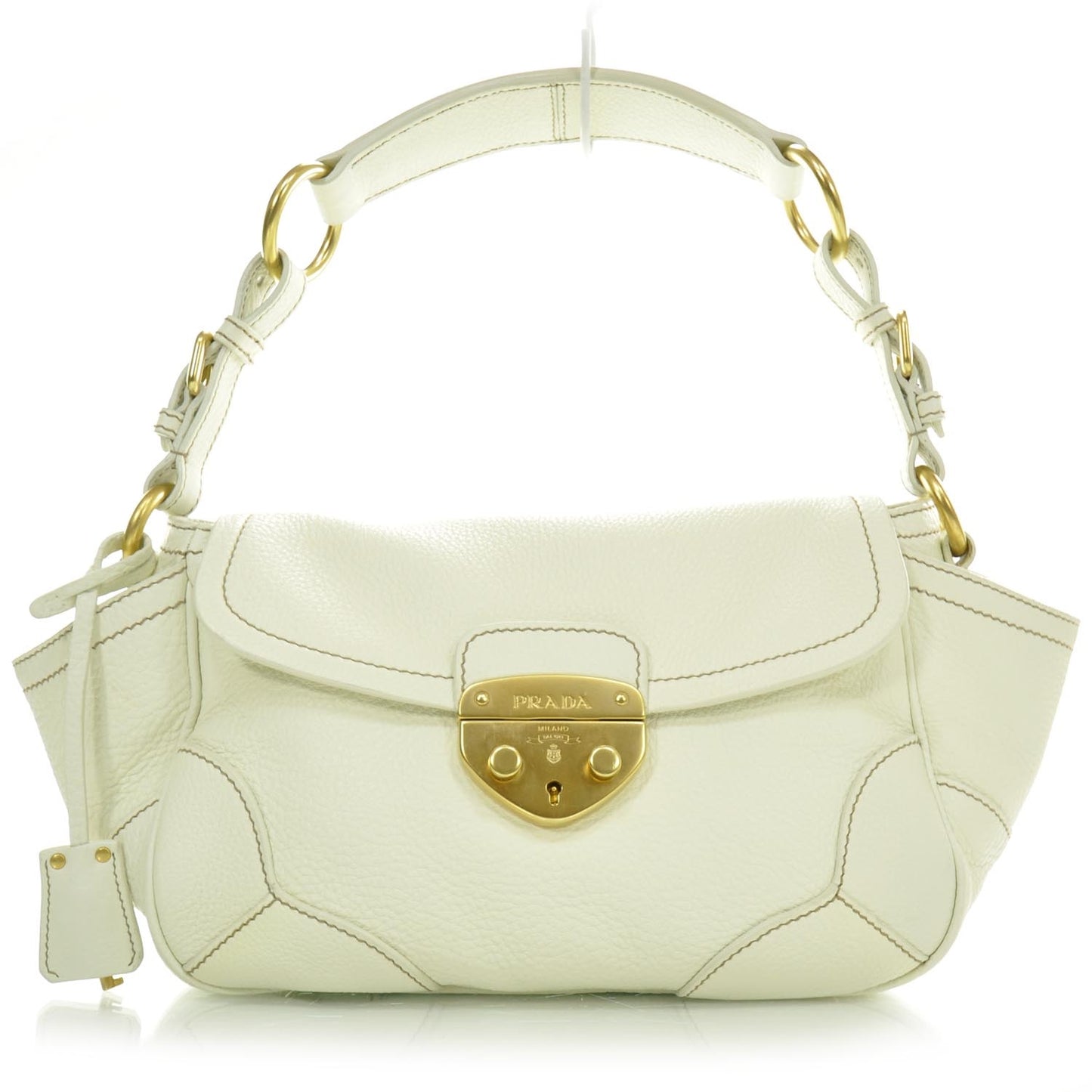 Vitello Daino Pushlock Flap Shoulder Bag