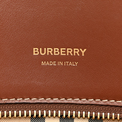 Burberry Calfskin Vintage Check Medium Two Handle Title Bag Black 5 of 17