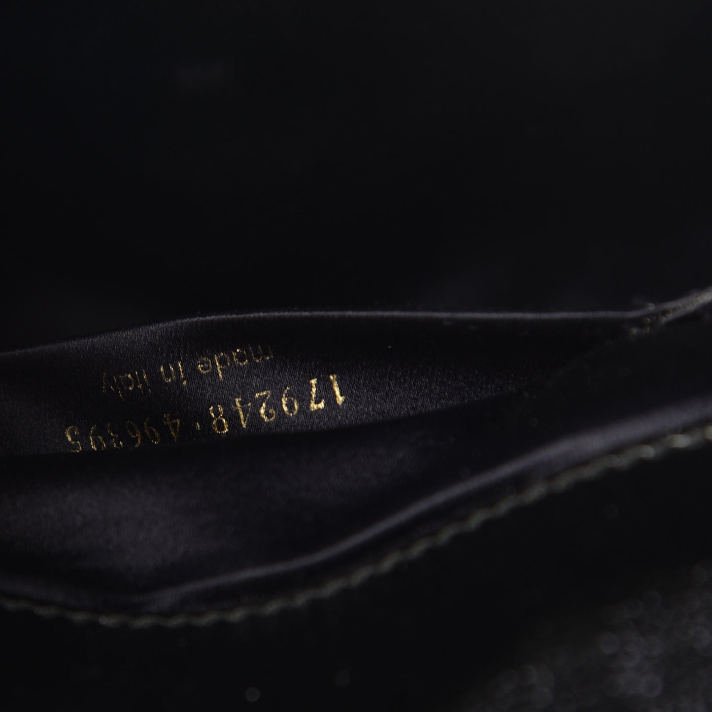 Textured Patent Monogram Small Belle De Jour Clutch Black