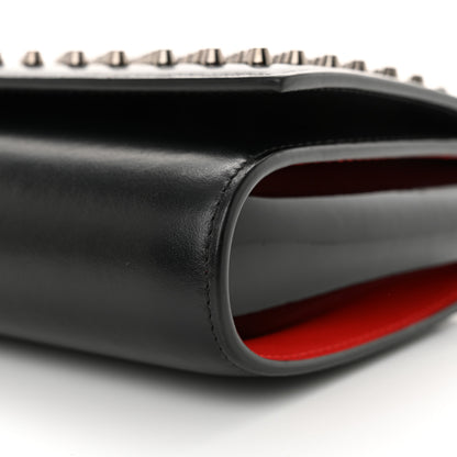 Christian Louboutin Calfskin Patent Spikes Paloma Clutch Black 10 of 11