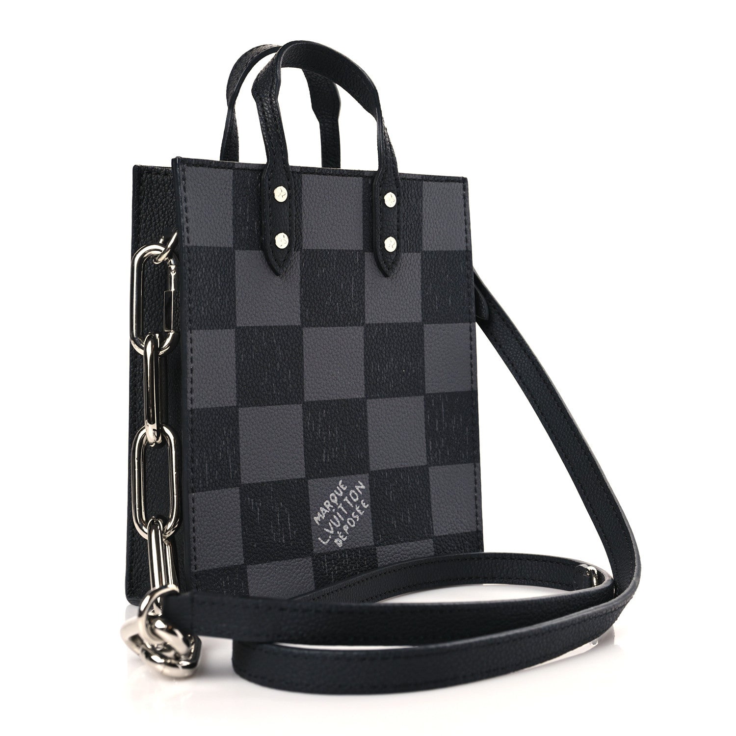 Louis Vuitton Damier Graphite Sac Plat XS Black 3 of 8