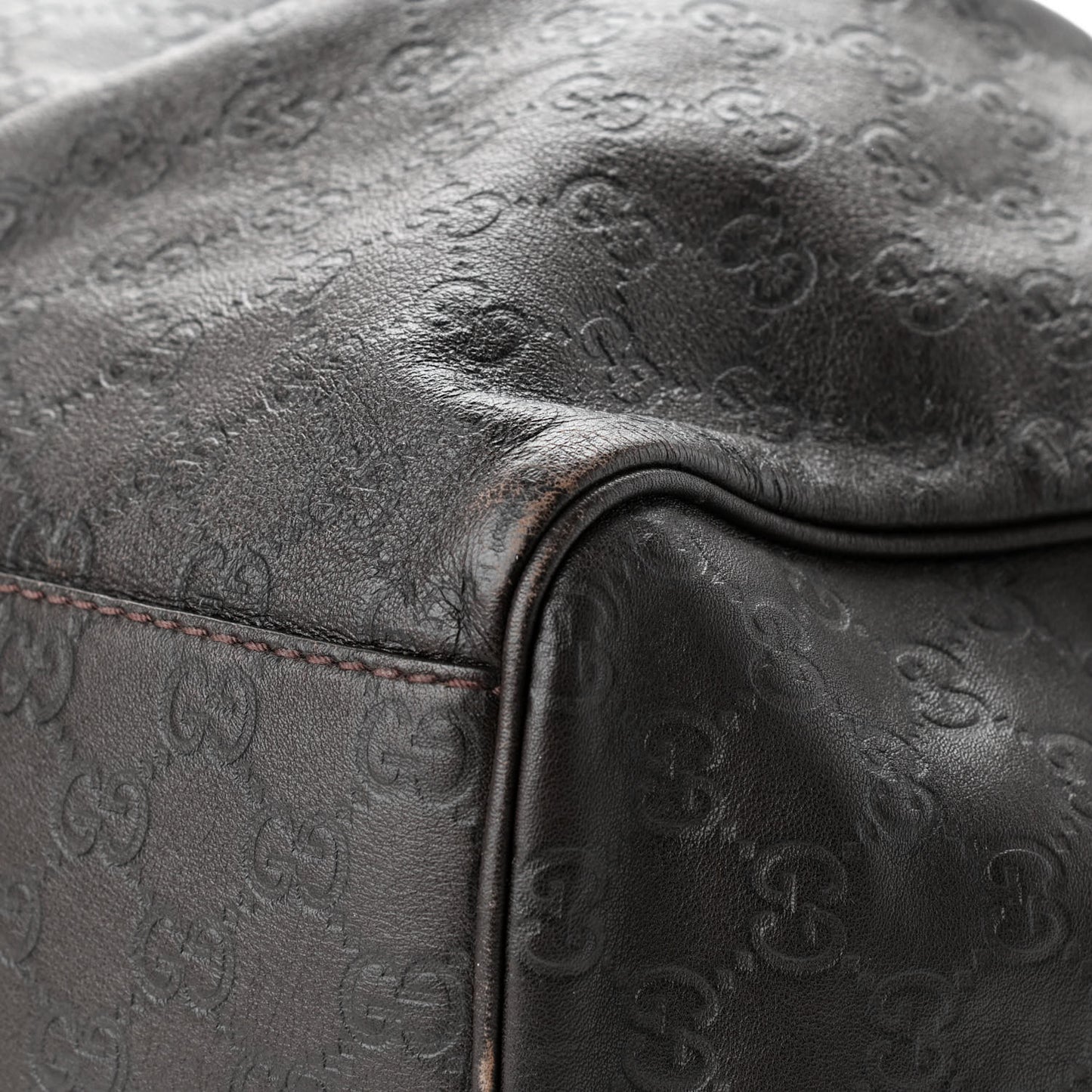 Guccissima Vitello Tender Large Sukey Tote Testa di Moro
