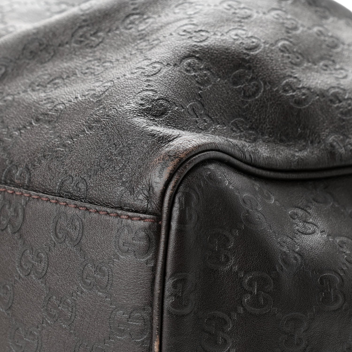 Gucci Guccissima Vitello Tender Large Sukey Tote Testa di Moro 11 of 14