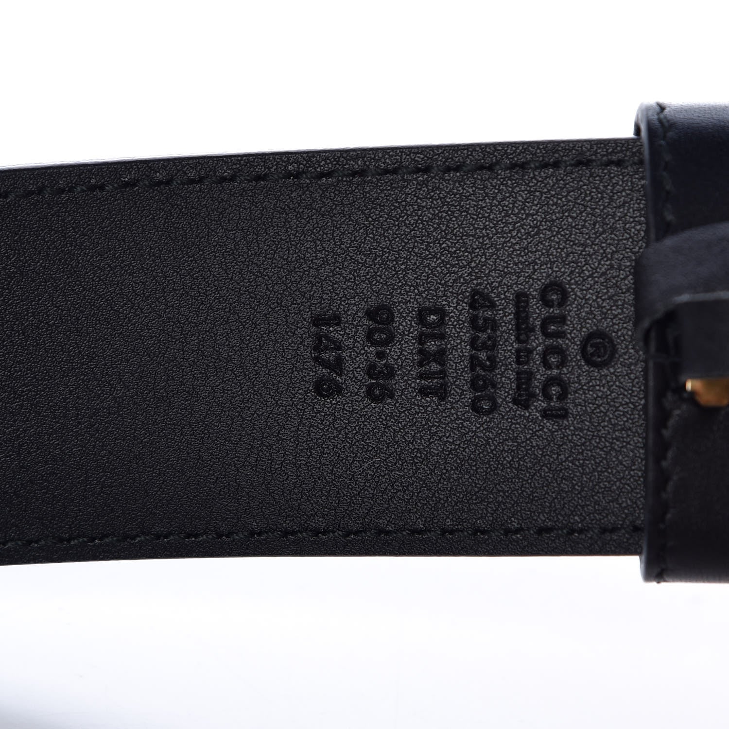 Gucci Moon Calfskin Pearl Double G 40mm Belt 95 38 Black Cream 6 of 6